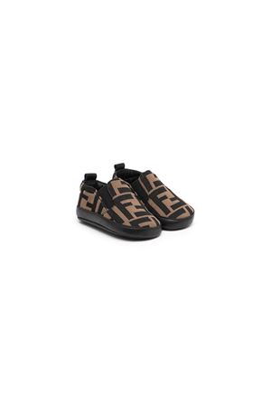 brown cotton slip-on FENDI KIDS | BMR087A6A6F0E0X